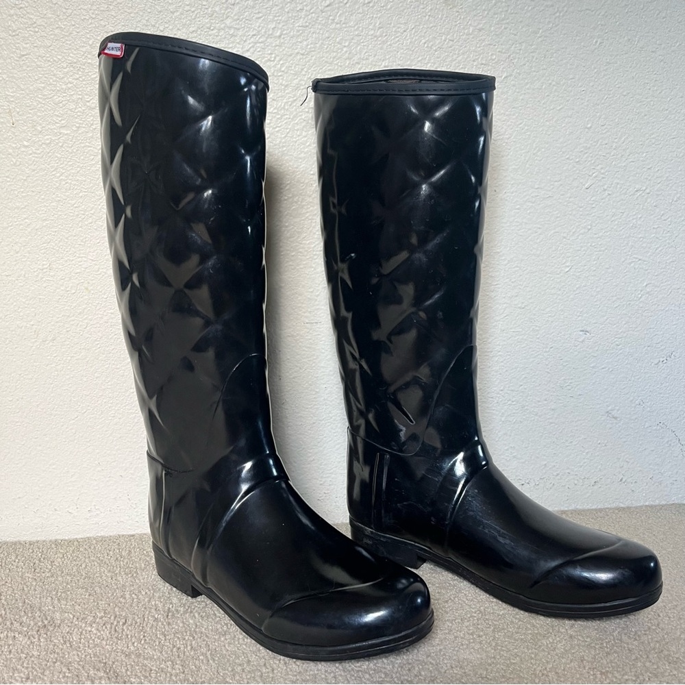 Hunter tall quilted rain boots